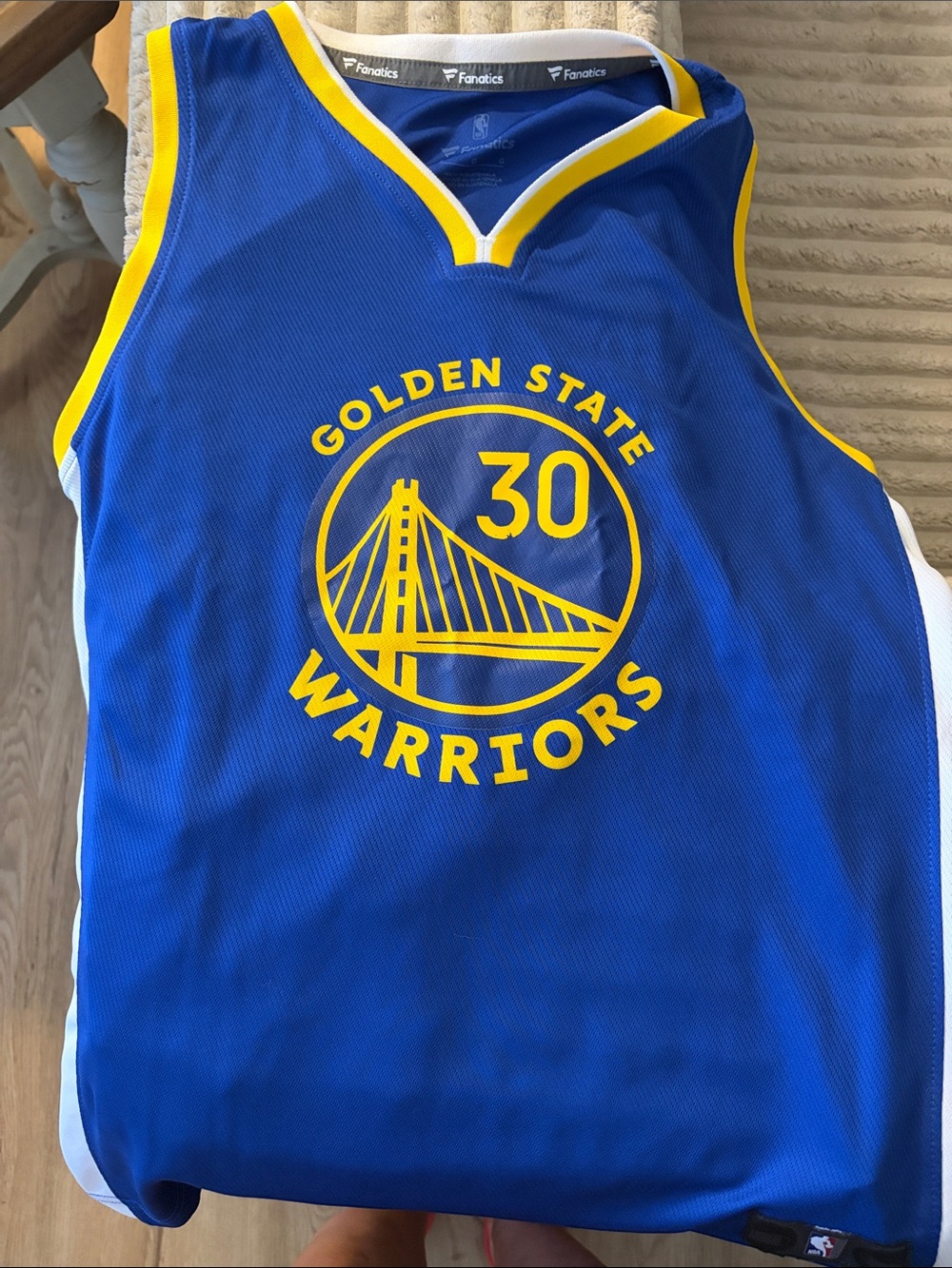 Golden State Warriors Blue & Yellow Basketball Jersey - Fanatics 30 Curry